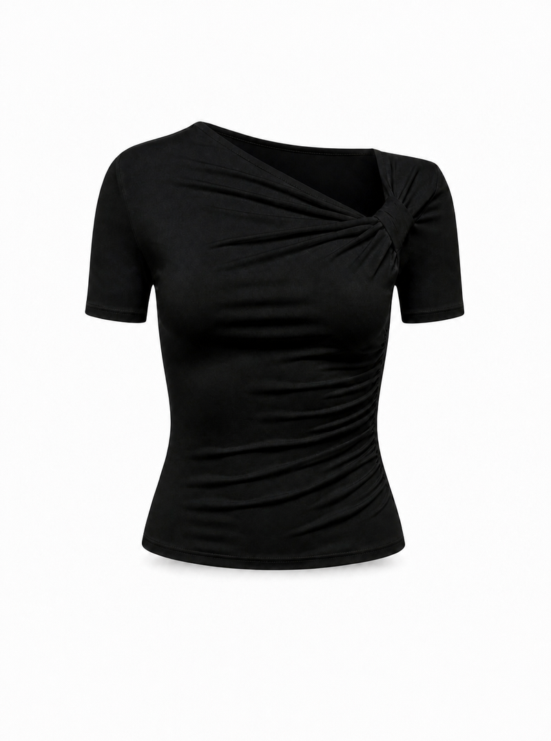 Twist Top Schwarz Blanko 3:4