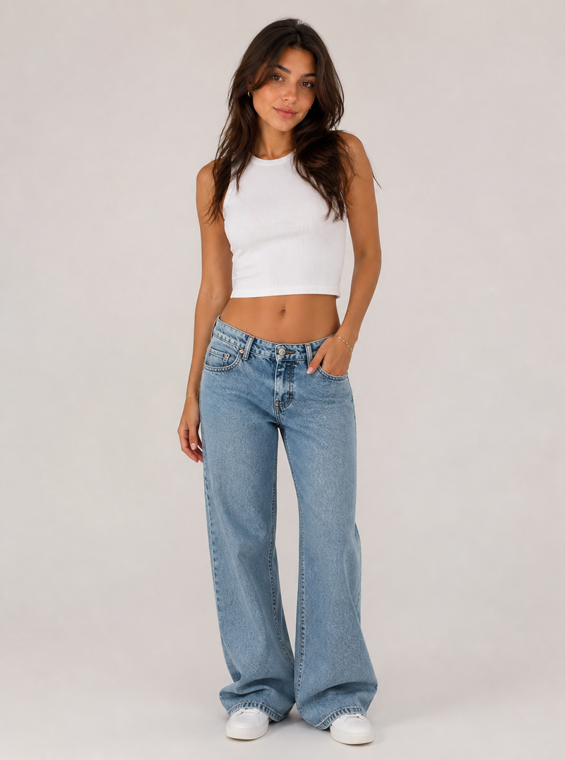 Low-Rise Boyfriend Jeans, Frontansicht