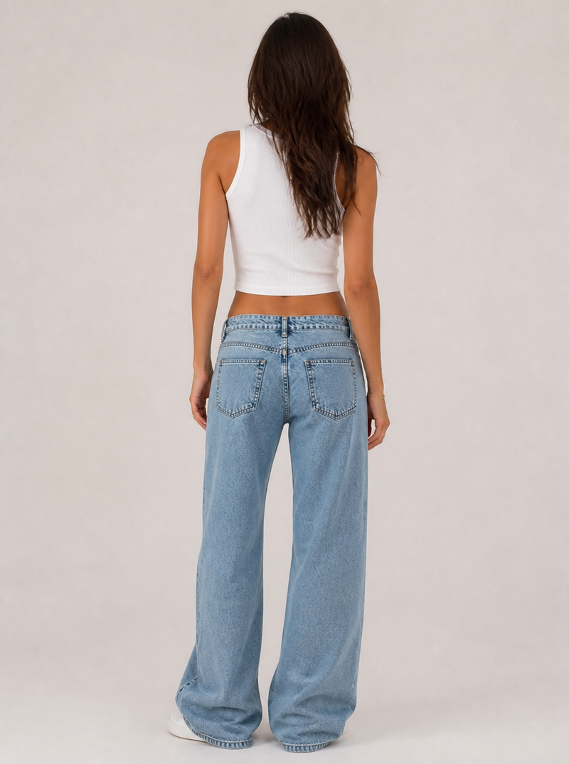 Low-Rise Boyfriend Jeans, Rückansicht