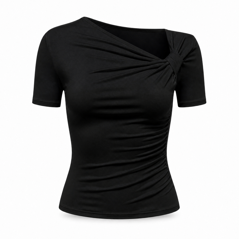 Twist-Top in Schwarz, freigestellt