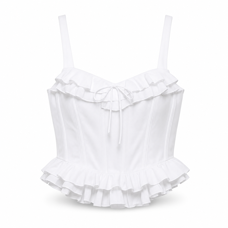 Rüschen-Corsage Top, freigestellt